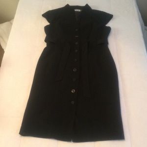 Calvin Klein trench-style bodycon black dress 12